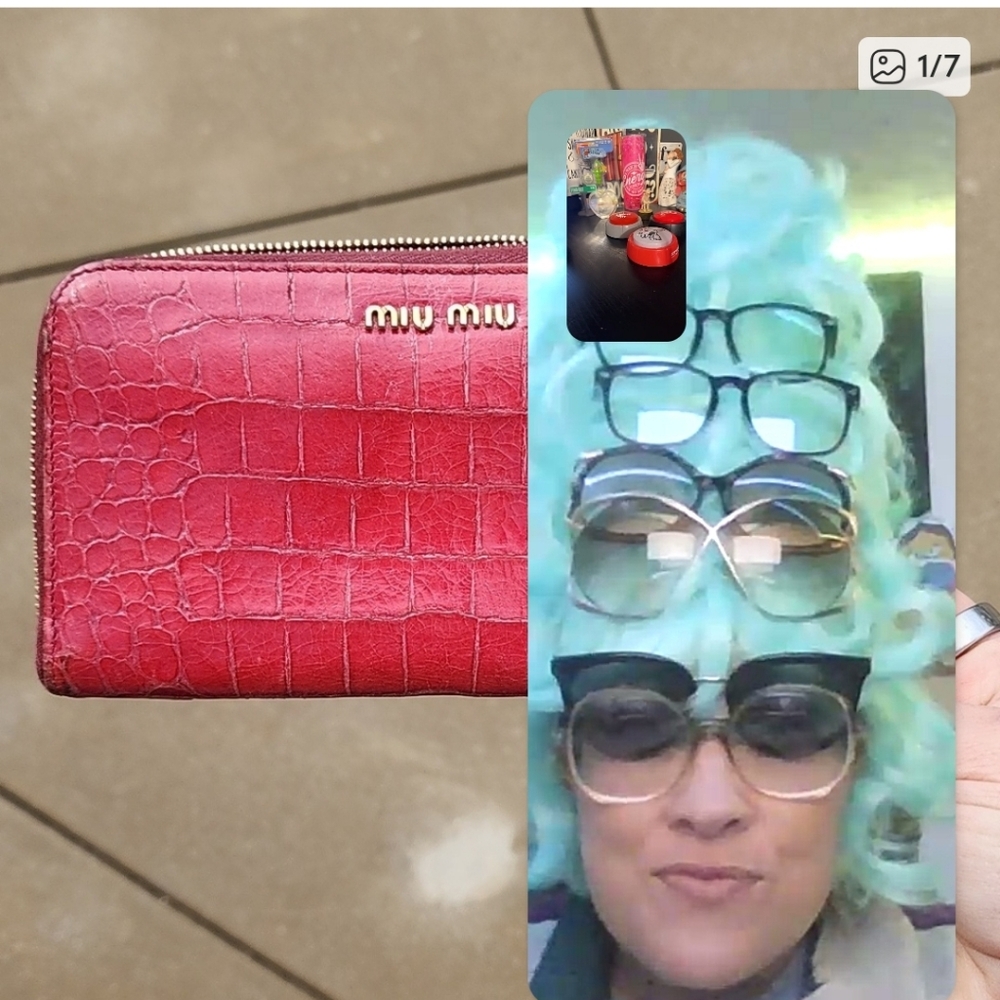 Miu Miu Pink Crocodile Wallet